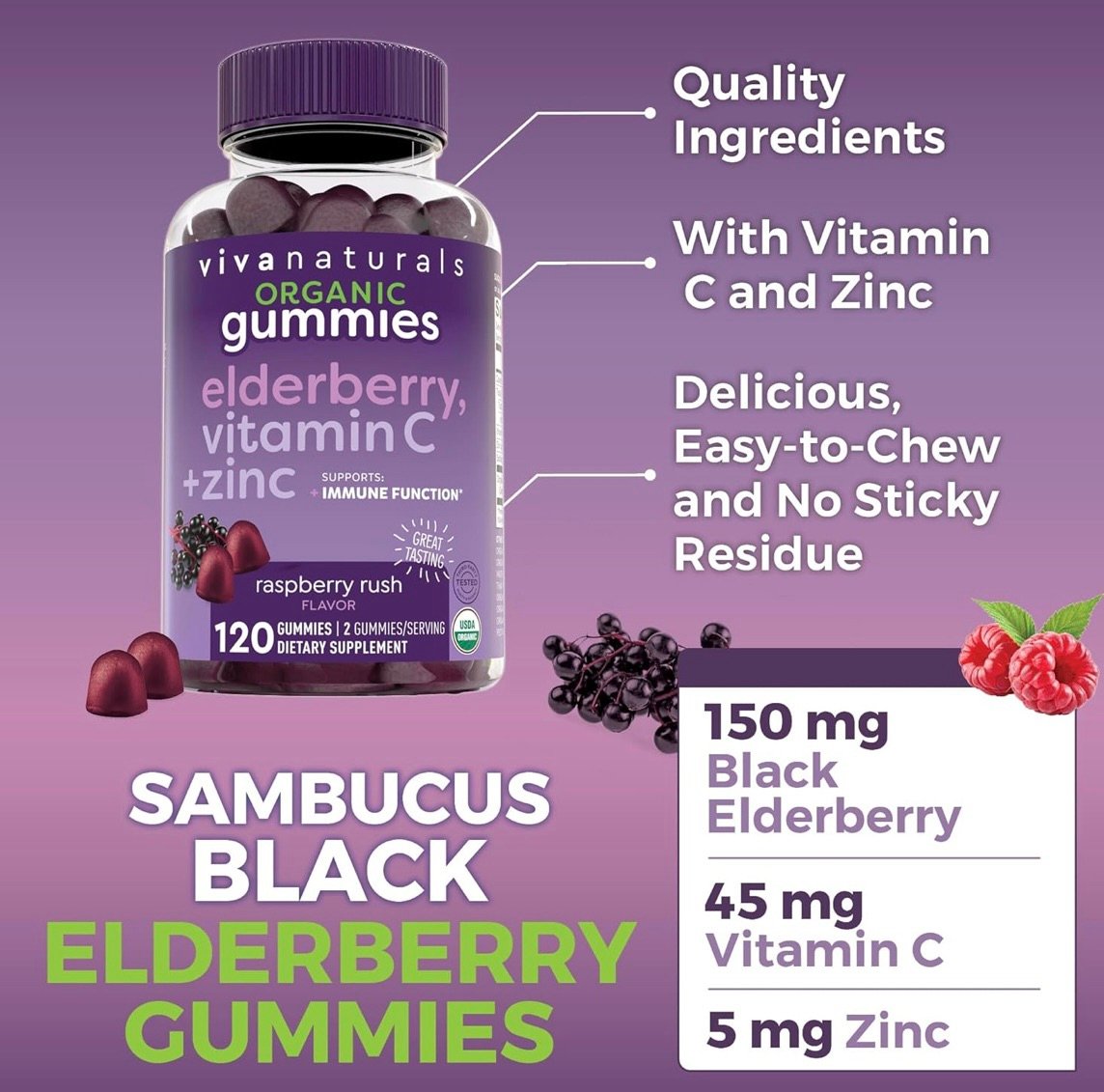 Sambucas elderberry gummy suppliment 