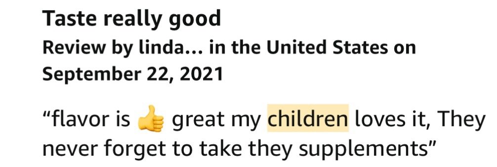 Review from Amazon kids elderberry gummies