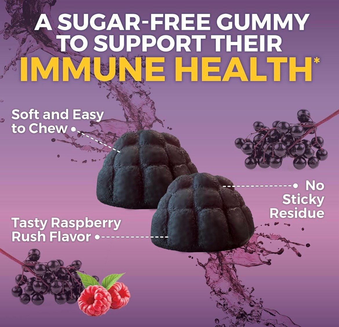 Sugar free immune support gummies for children