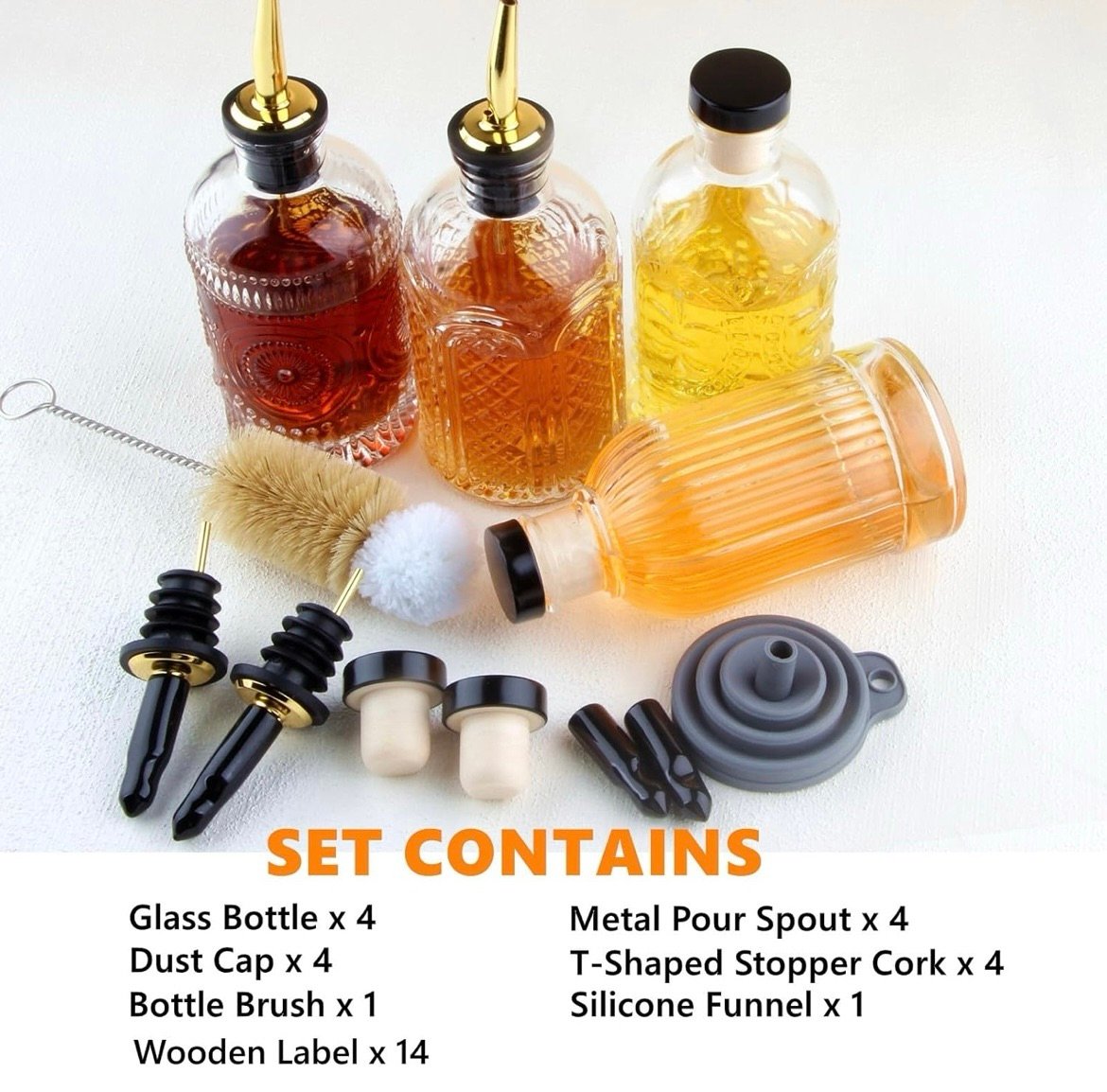 Glass syrup bottles for elderberry syrup 