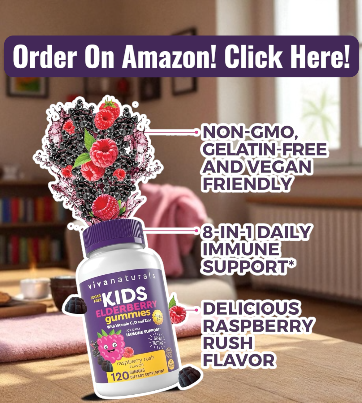Buy children’s elderberry immune support gummies on Amazon