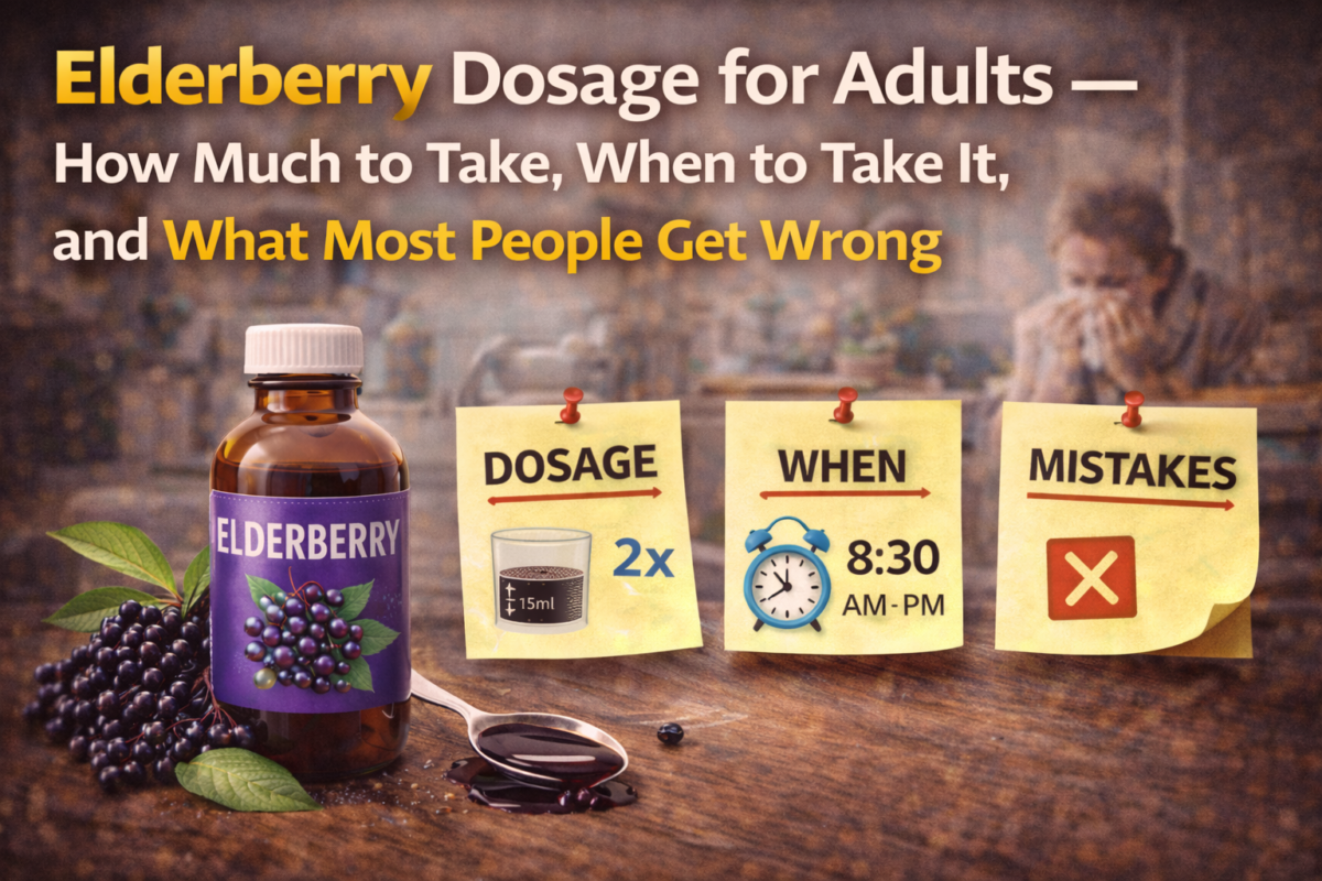 Elderberry Dosage for Adults — How Much to Take, When to Take It, and What Most People Get Wrong
