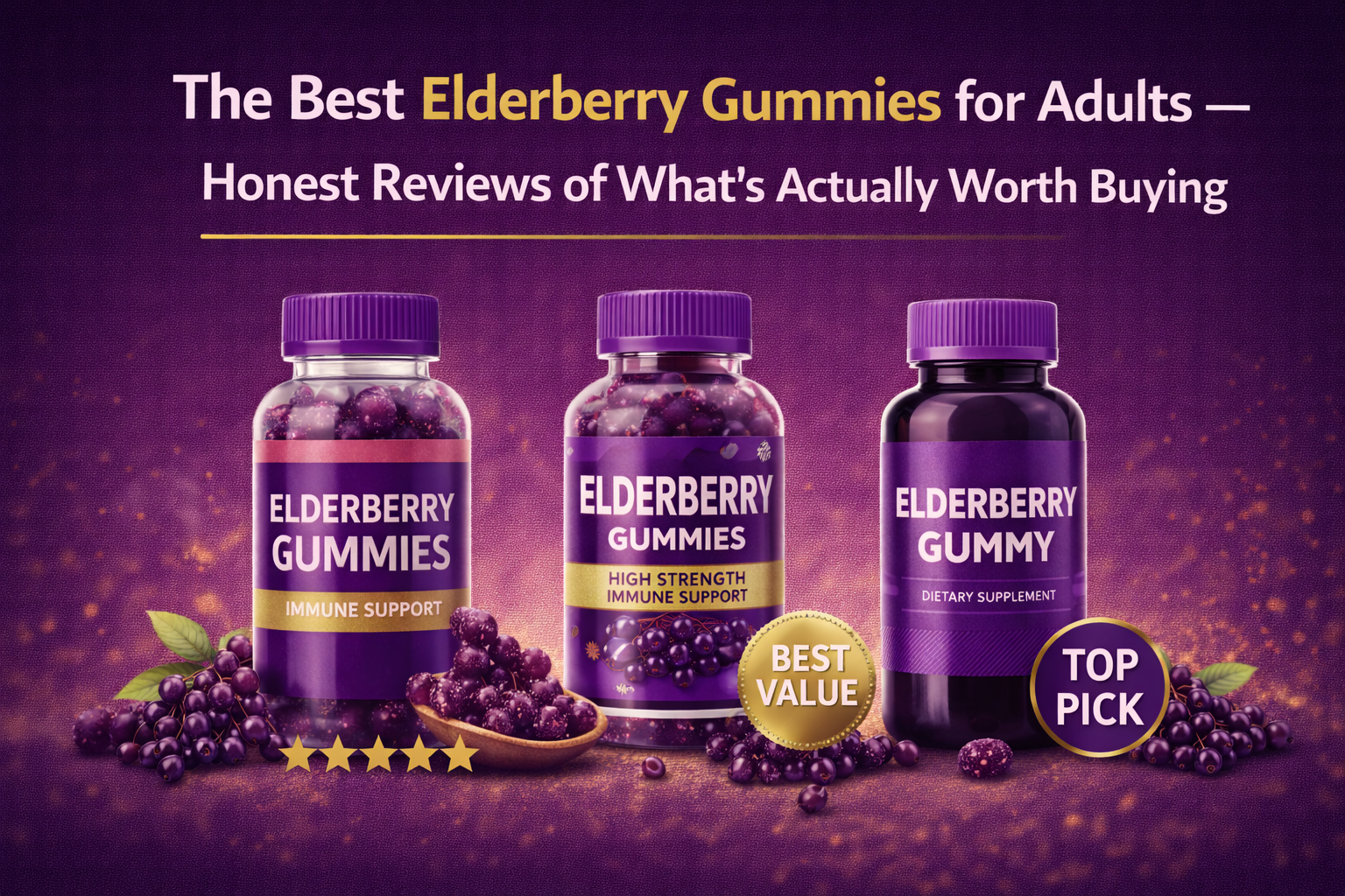 The Best Elderberry Gummies for Adults — Honest Reviews of What’s Actually Worth Buying