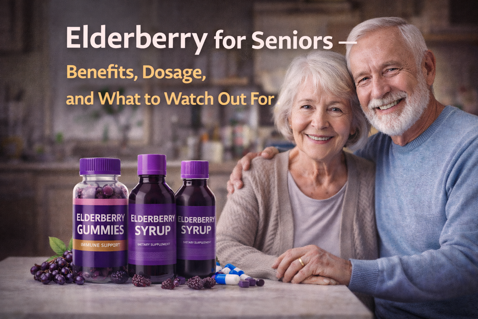 Elderberry for Seniors — Benefits, Dosage, and What to Watch Out For