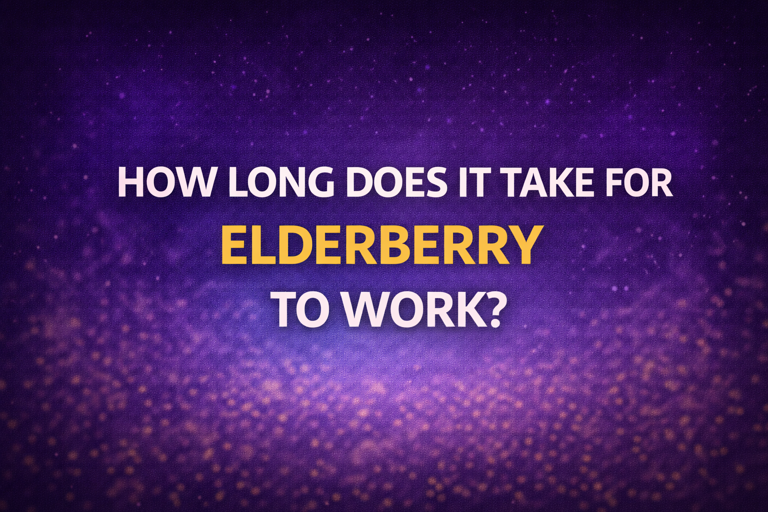 How Long Does It Take for Elderberry to Work — And Why Most People Quit Too Soon